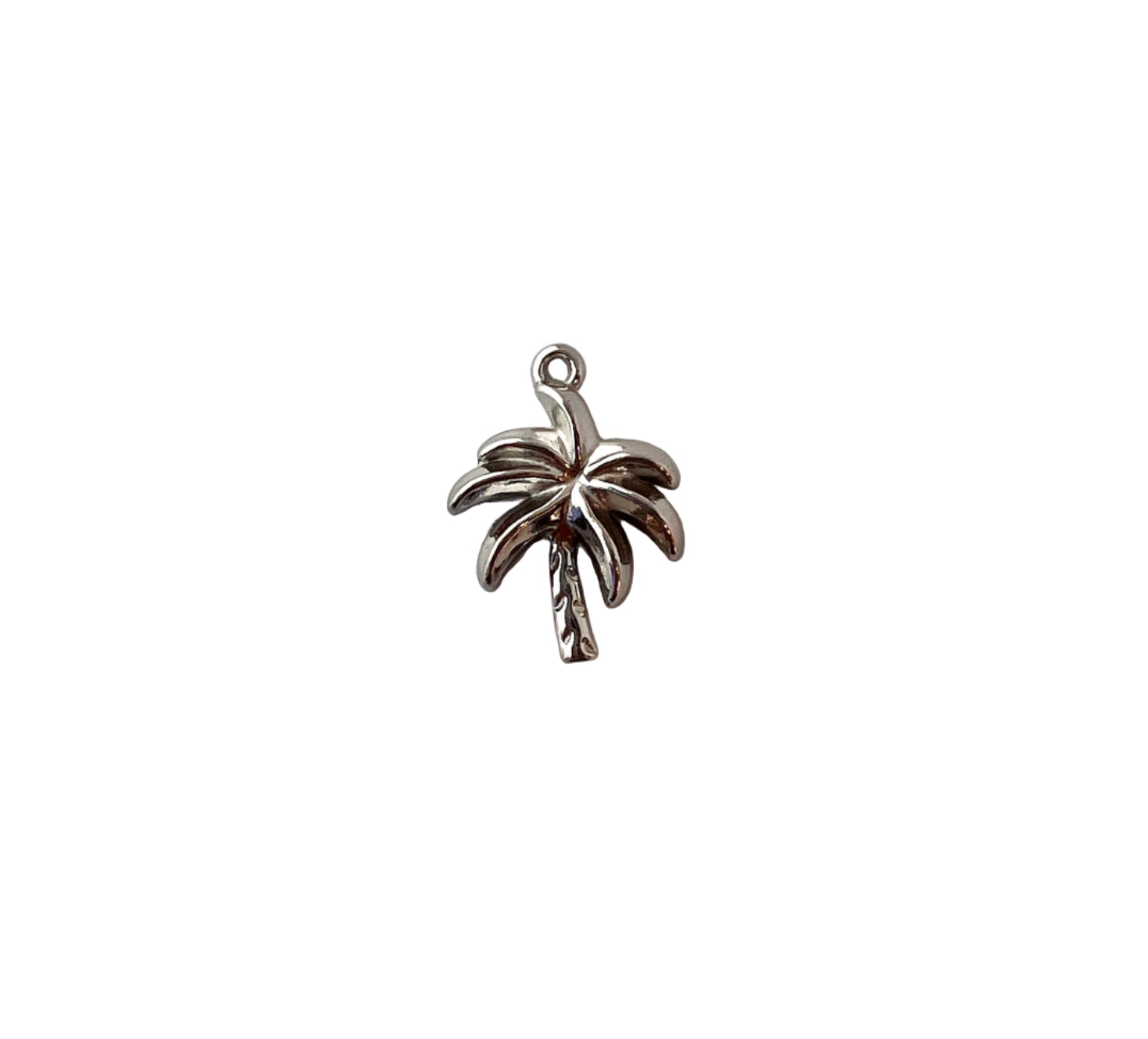 Mini Silver Coconut Tree Charm