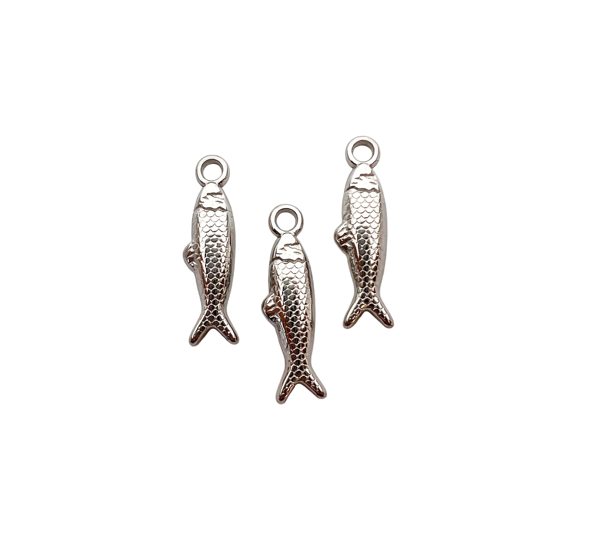 Mini Silver Fish Charm