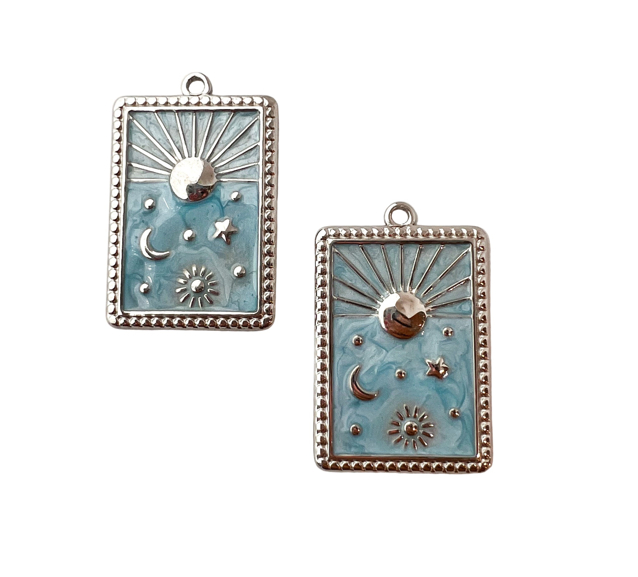 Large Silver Galaxy Sky Charm