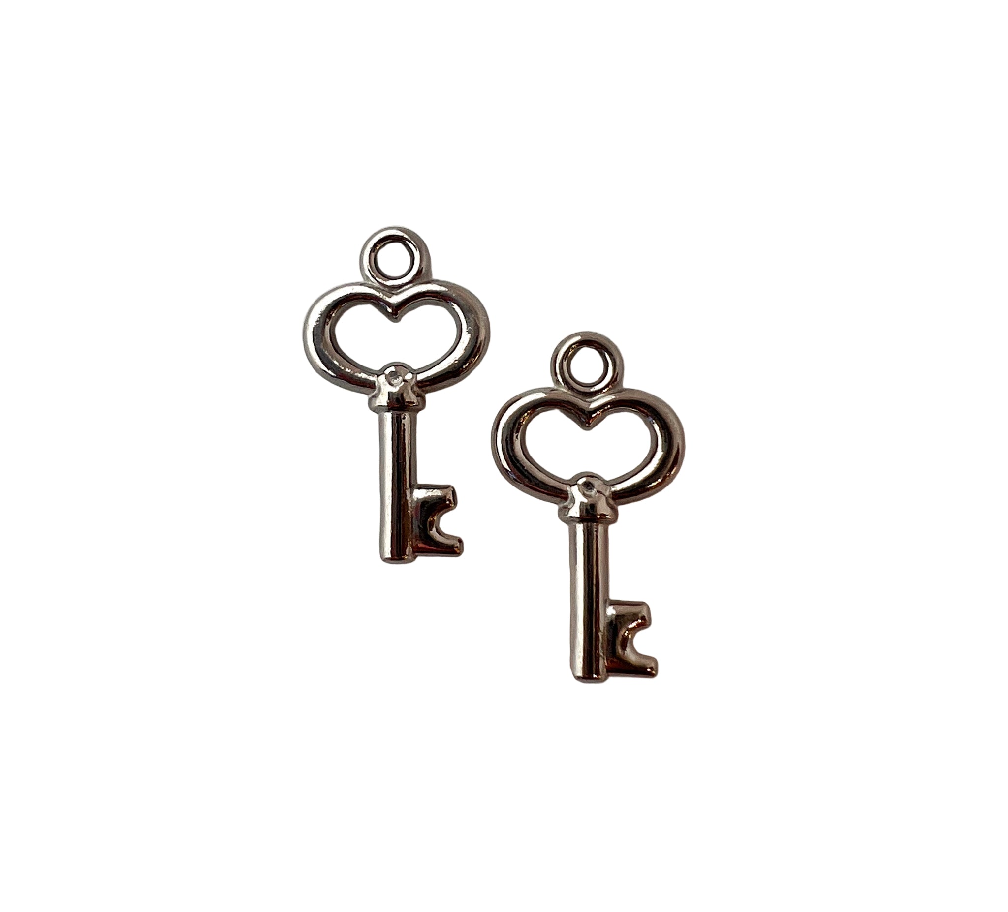 Silver Key Charm