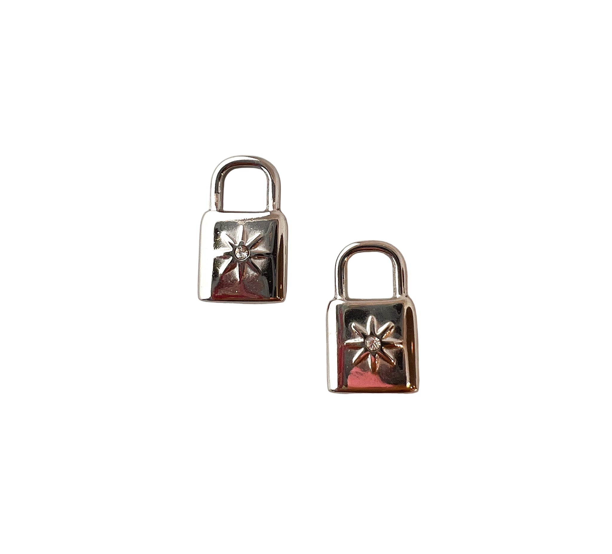 Silver Starburst Lock Charm