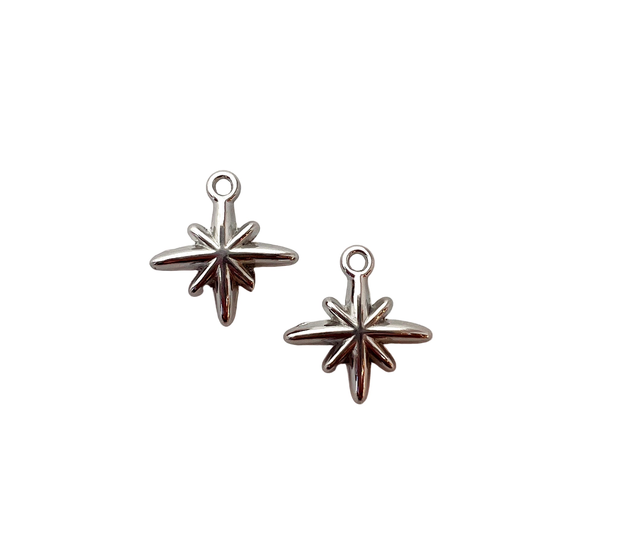 Silver Eight-Point Star Charm