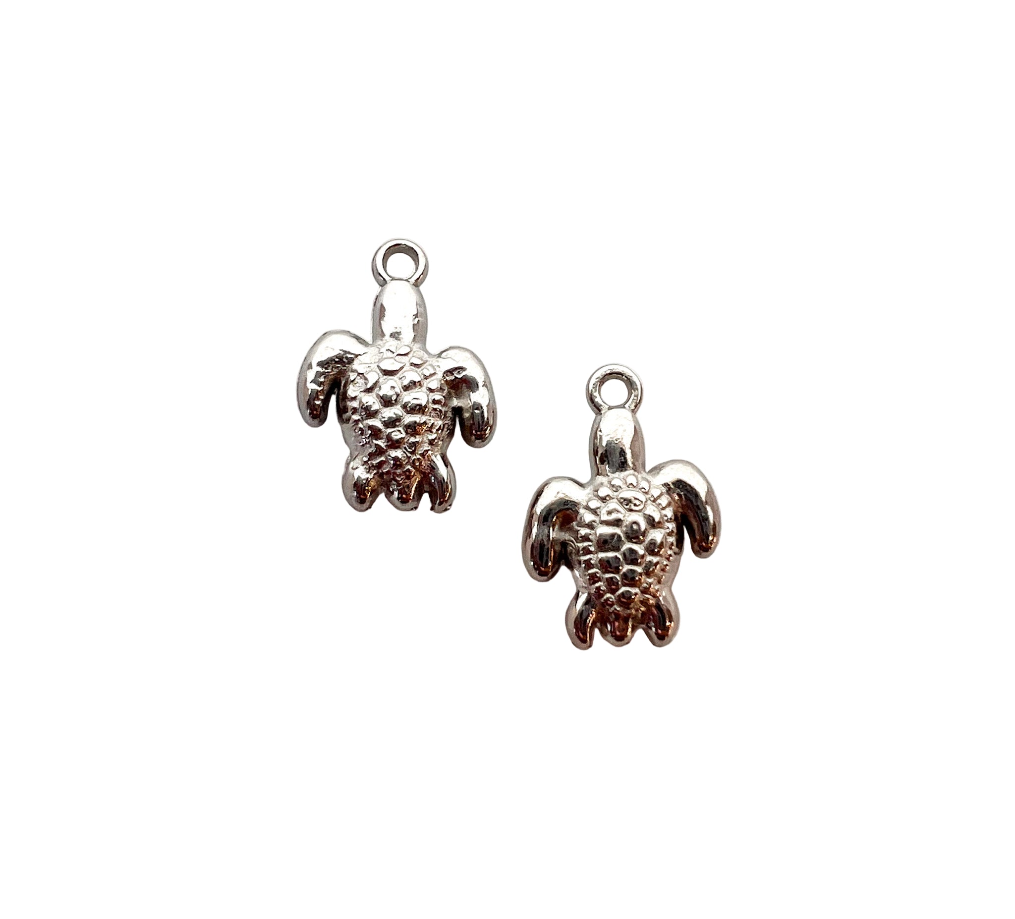 Mini Silver Turtle Charm