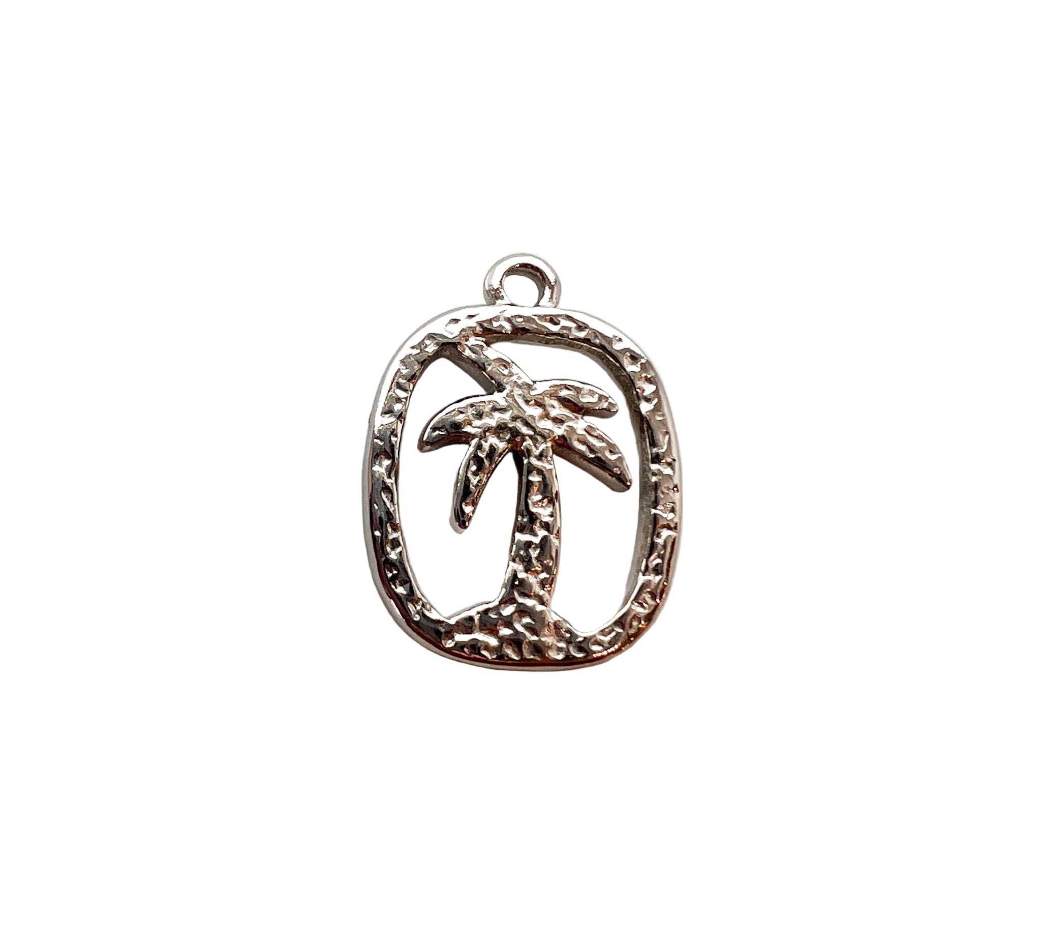 Silver Tropical Palm Charm