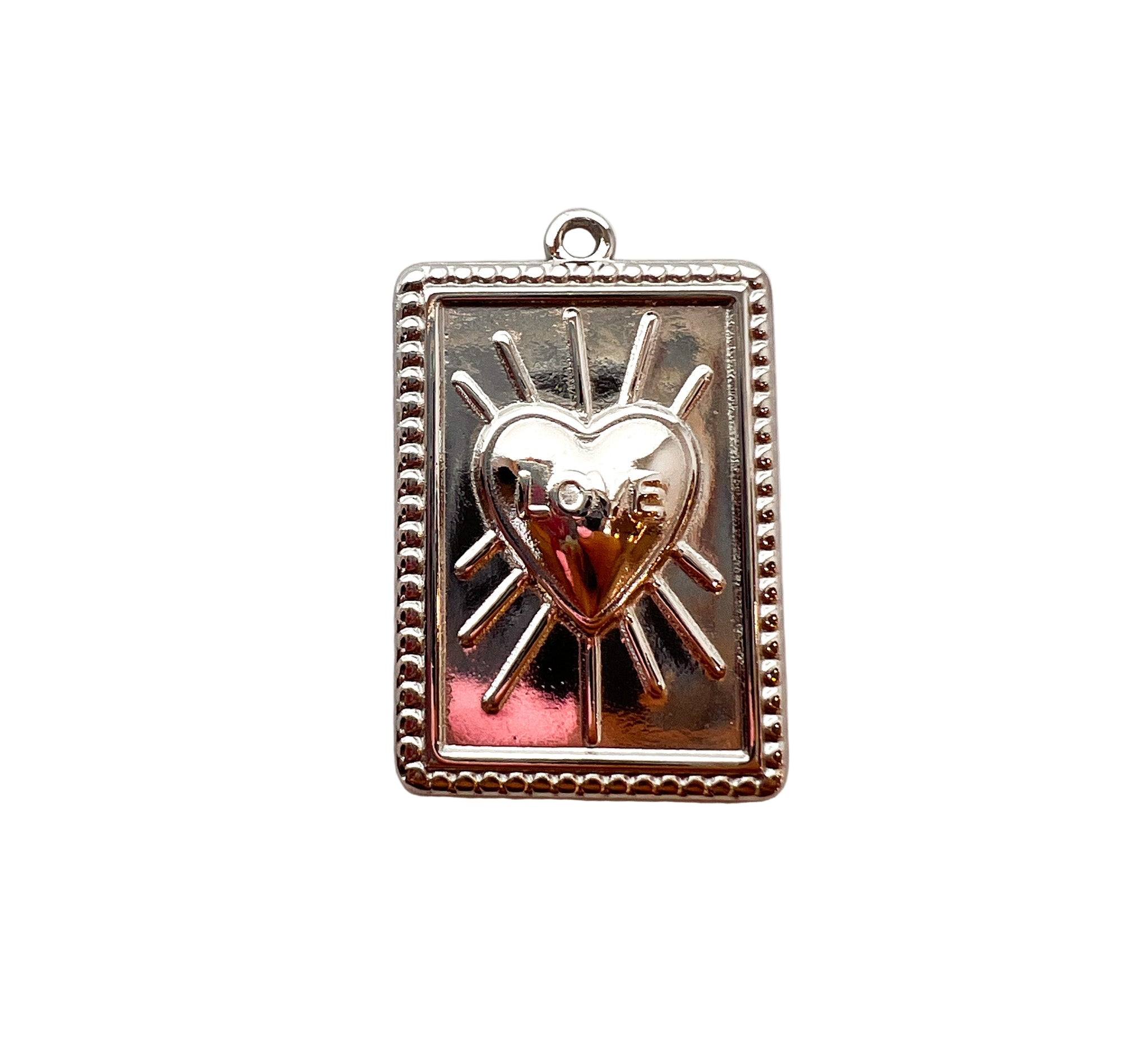 Large Silver Radiant Love Charm