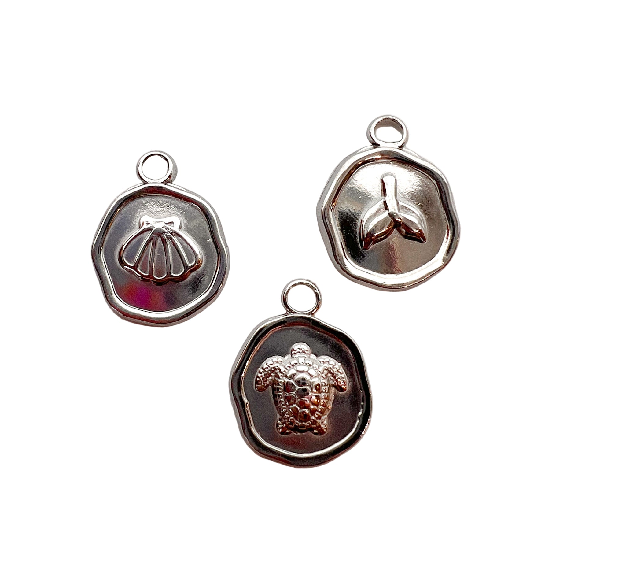 Silver Whale Tail Seal Charm