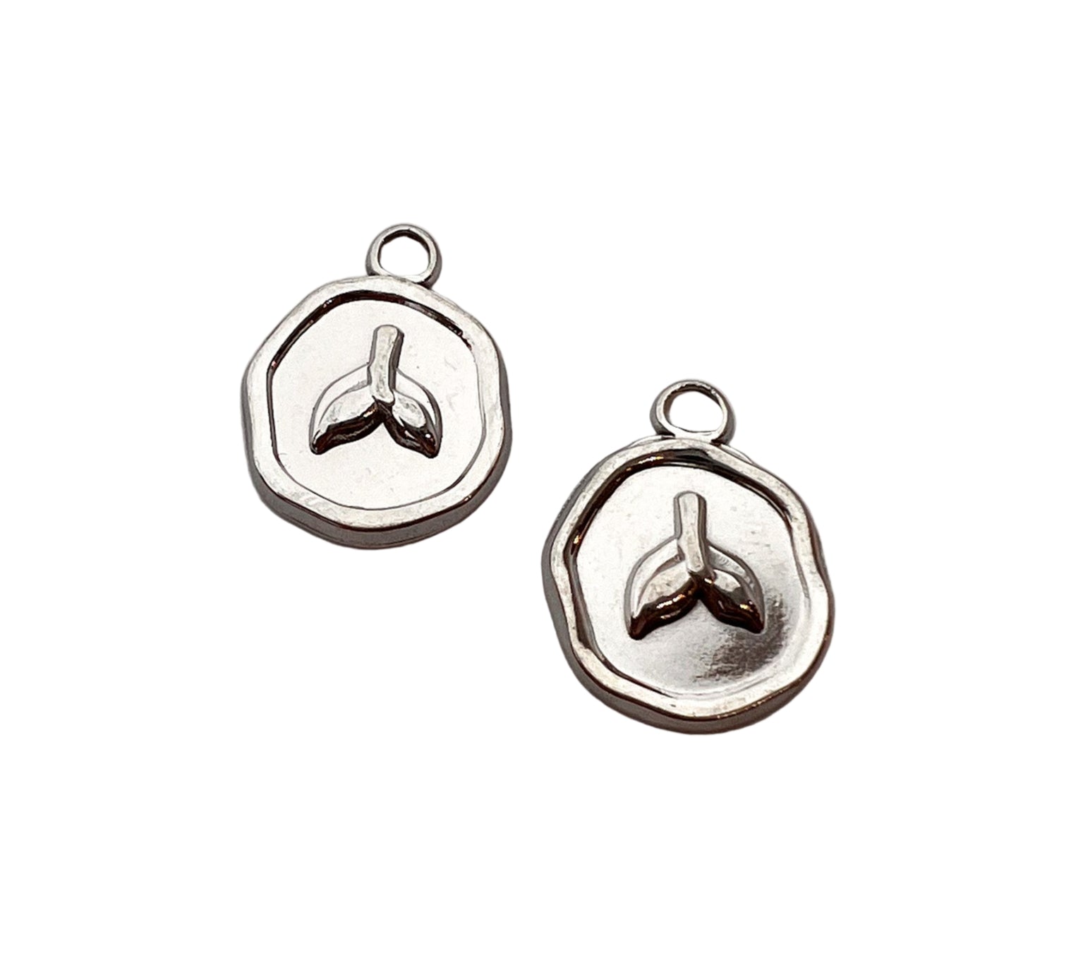 Silver Whale Tail Seal Charm