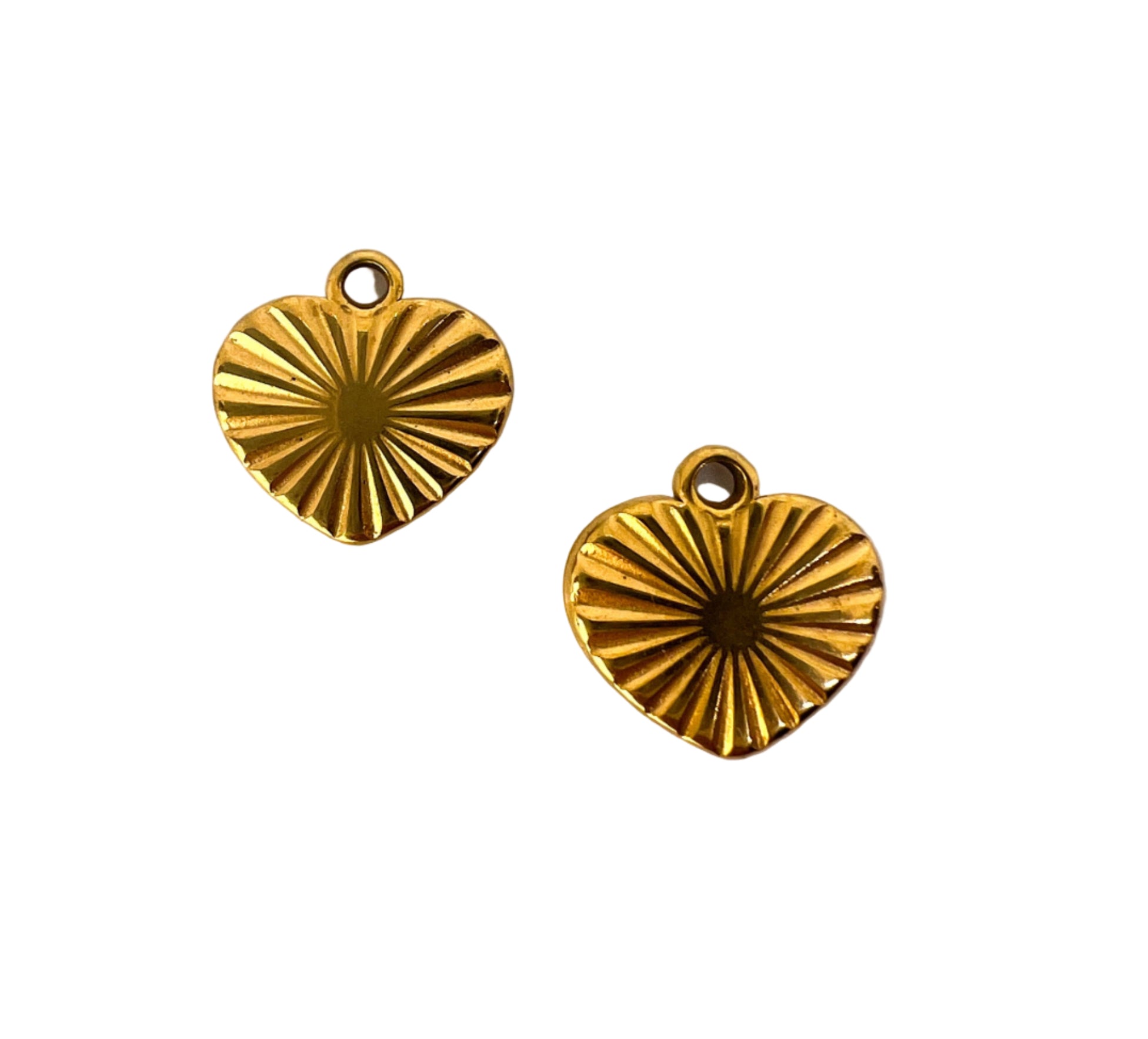 Gold Sunburst Charm - Heart / Drop / Moon / Star