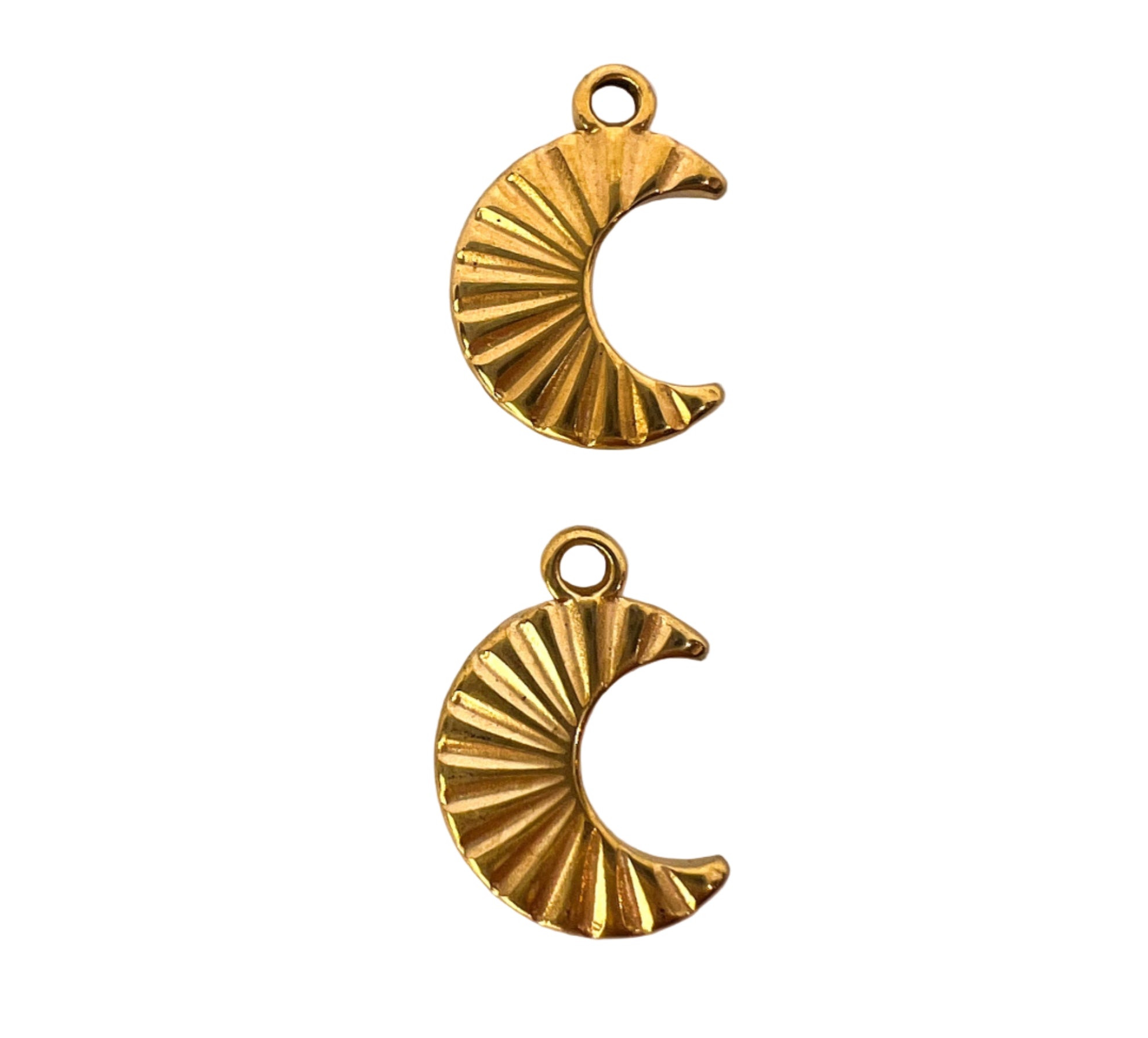 Gold Sunburst Charm - Heart / Drop / Moon / Star